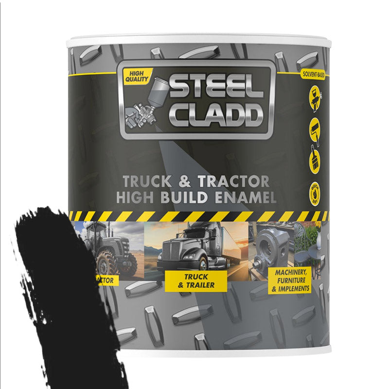 Steel Cladd Truck And Tractor Enamel Matt Black 1 L