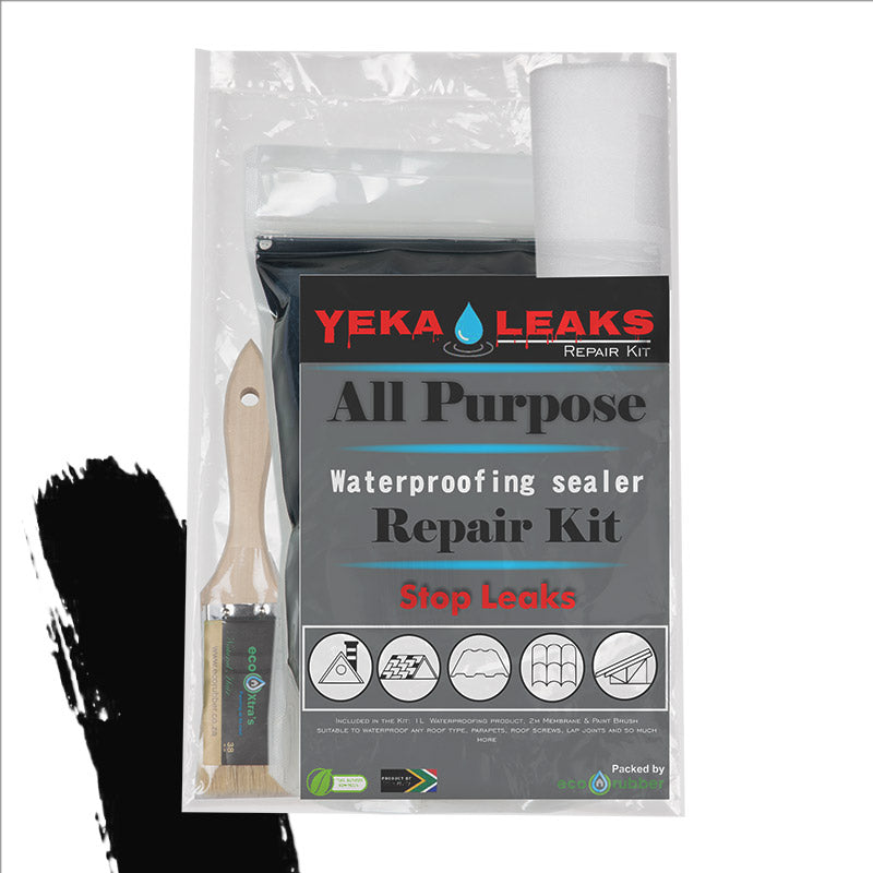Eco Rubber Yeka Leak Waterproofing Kit 1 L Black