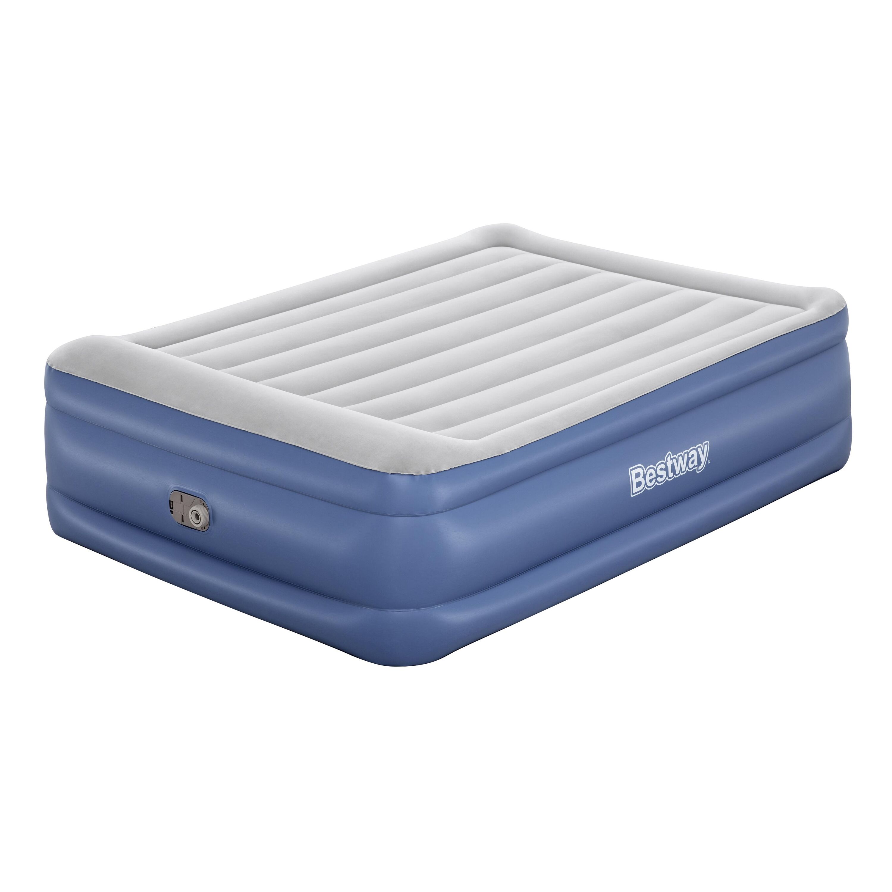 Bestway 2.03m X 1.52m X 56cm Tritech Air Queen Mattress Ac Pump