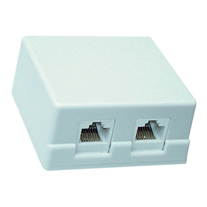 Wall Mount Dual Rj45 C White Network Box Cat6 6 Bx U2 Xa6