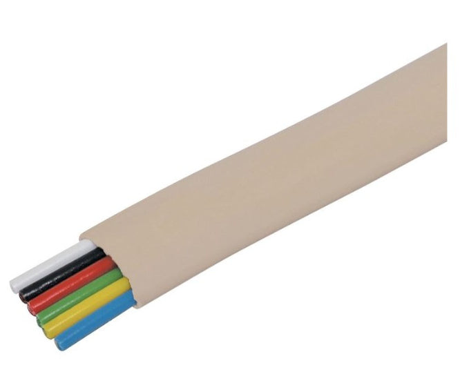 Flat Telephone Cable 6 C Flex Cream Cabl006 Cu