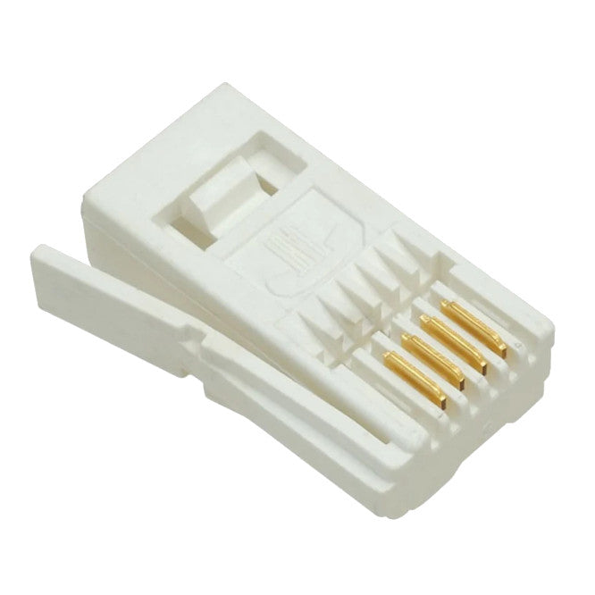 Rj11 Plug 6 P4 C Left Lever White British Type 6 W4 P2