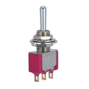 Mini Toggle Switch Spdt On Off On Sol Red 7103 Syzge