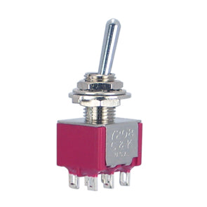 Mini Toggle Switch Dpdt (On) On, Mom Sol 7208 Syzq