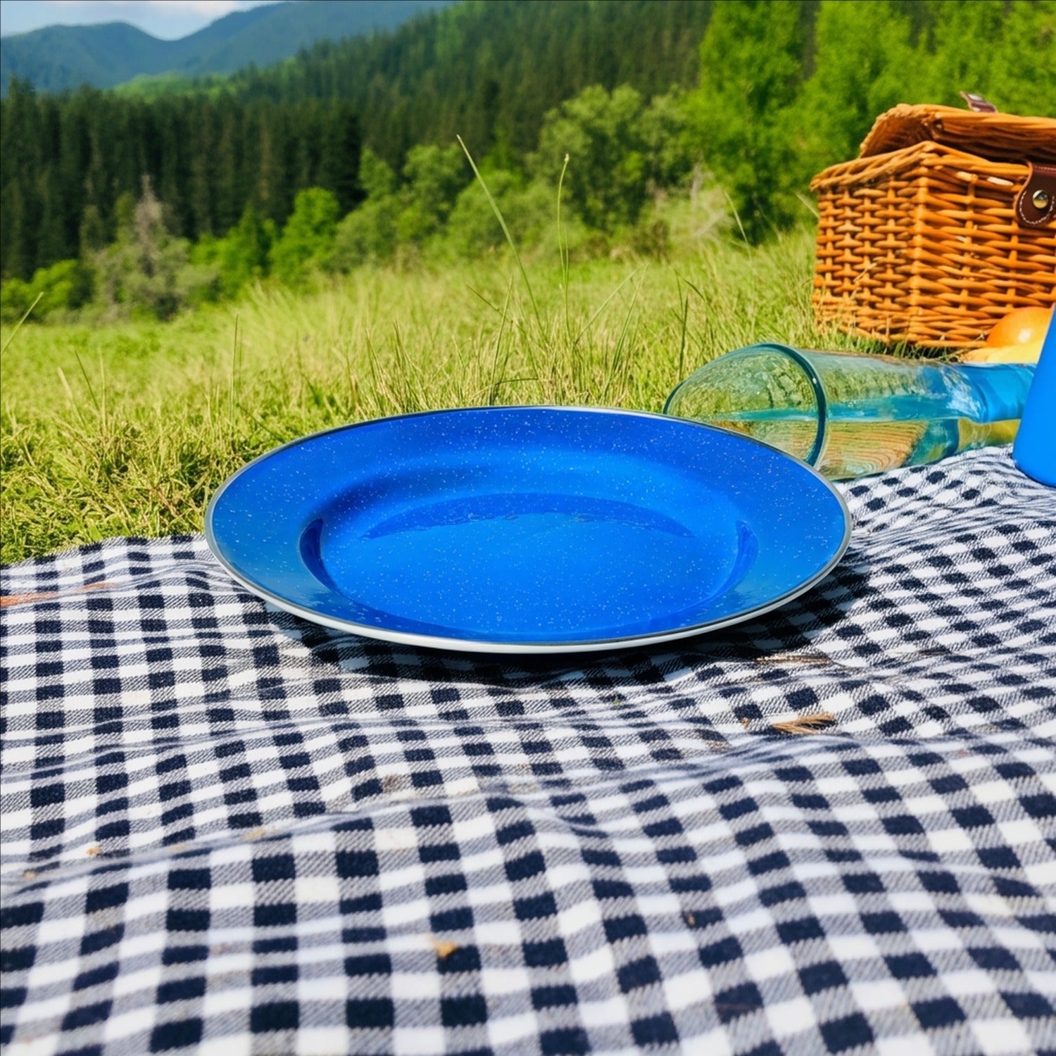 Campfire 26 Cm Flat Plate S/S Rim Blue