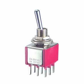 Mini Toggle Switch Tpdt Mn On (On) Pcb 7308 Sycq