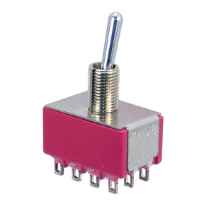 Mini Toggle Switch 4 Pdt On (On) Solder 7408 Syzq