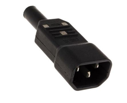 C14 Iec Plug In Line W/Sleeve 15 A 250 Vac C14 Plug
