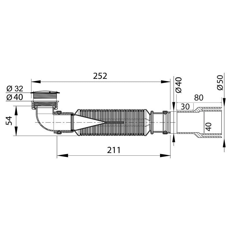 Wirquin Trap Senzo Waterless 32/40 X 40