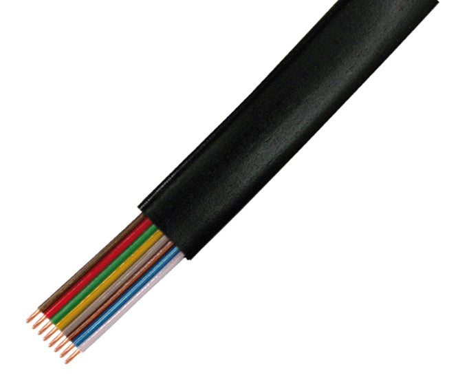 8 C Flat Modular Cable Black Debulk Awg26 8 B