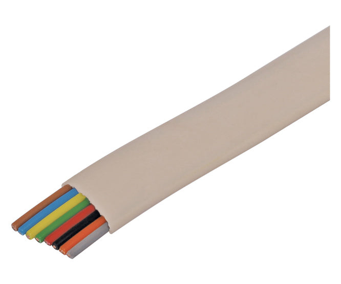 Flat Flex Telephone Cable 10 C Cream 150m/Rolls Cabmawg26 15