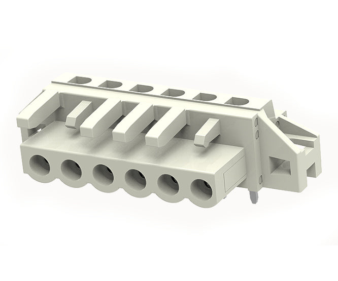 Terminal Block Socket R/A In Line 6 Pin 5.0 Pluggable 8 Edgam 5.0 06 P 11 01 Ah