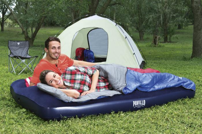 Bestway 191cm X 137cm X 28cm Pavillo Airbed Double Built In Foot Pump