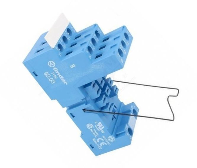 Relay Socket Square Din Rail 11 P For Square Relay 92.03 (Blue/Large)