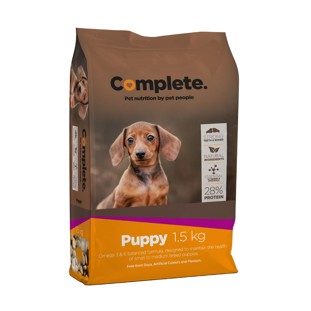 Complete Dog Food Puppy Small Medium 1.5 Kg