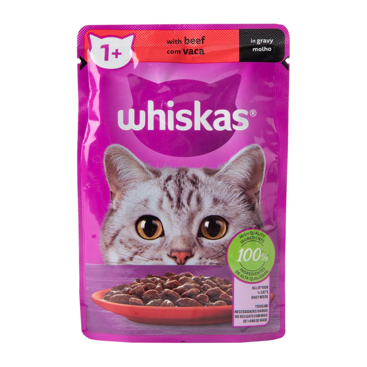 Whiskas Cat Food Pouch Beef In Gravy 85 G