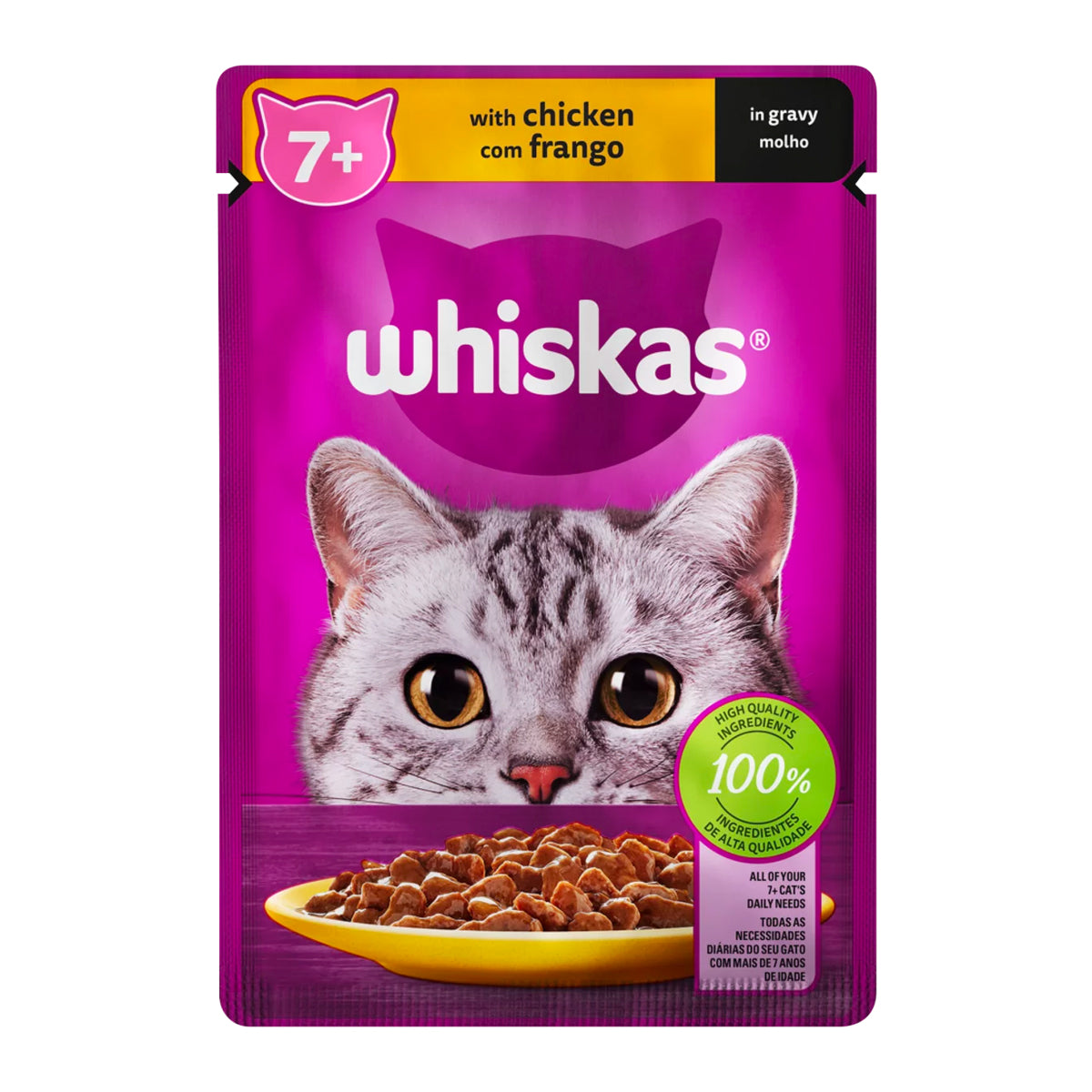 Whiskas Cat Food Pouch Senior Chicken In Gravy 85 G