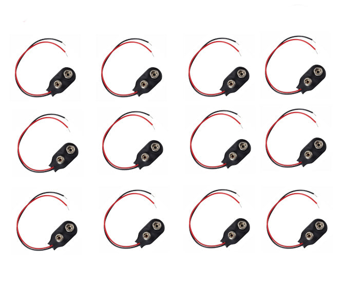 9 V Battery Clip I Lead Std Type 150mm Lead 1 K/Bag 190306