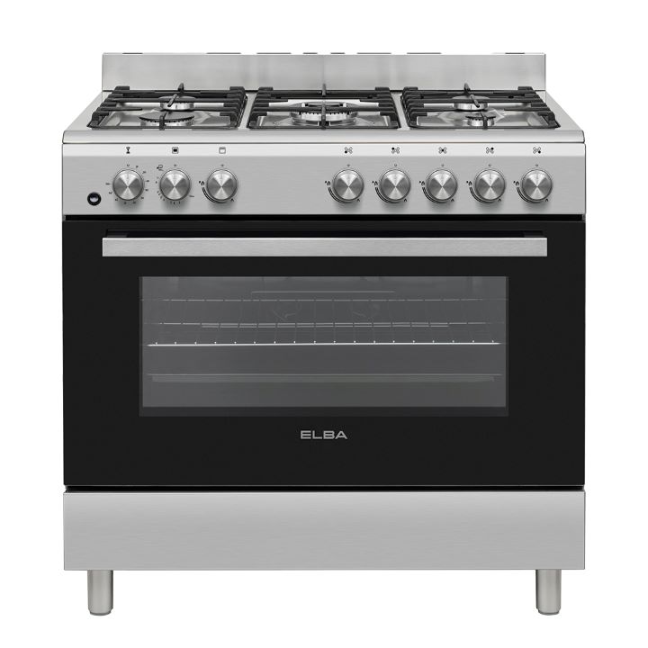 Elba Essential 90Cm 5 Gas Cooker With Gas Oven- Stainless Steel