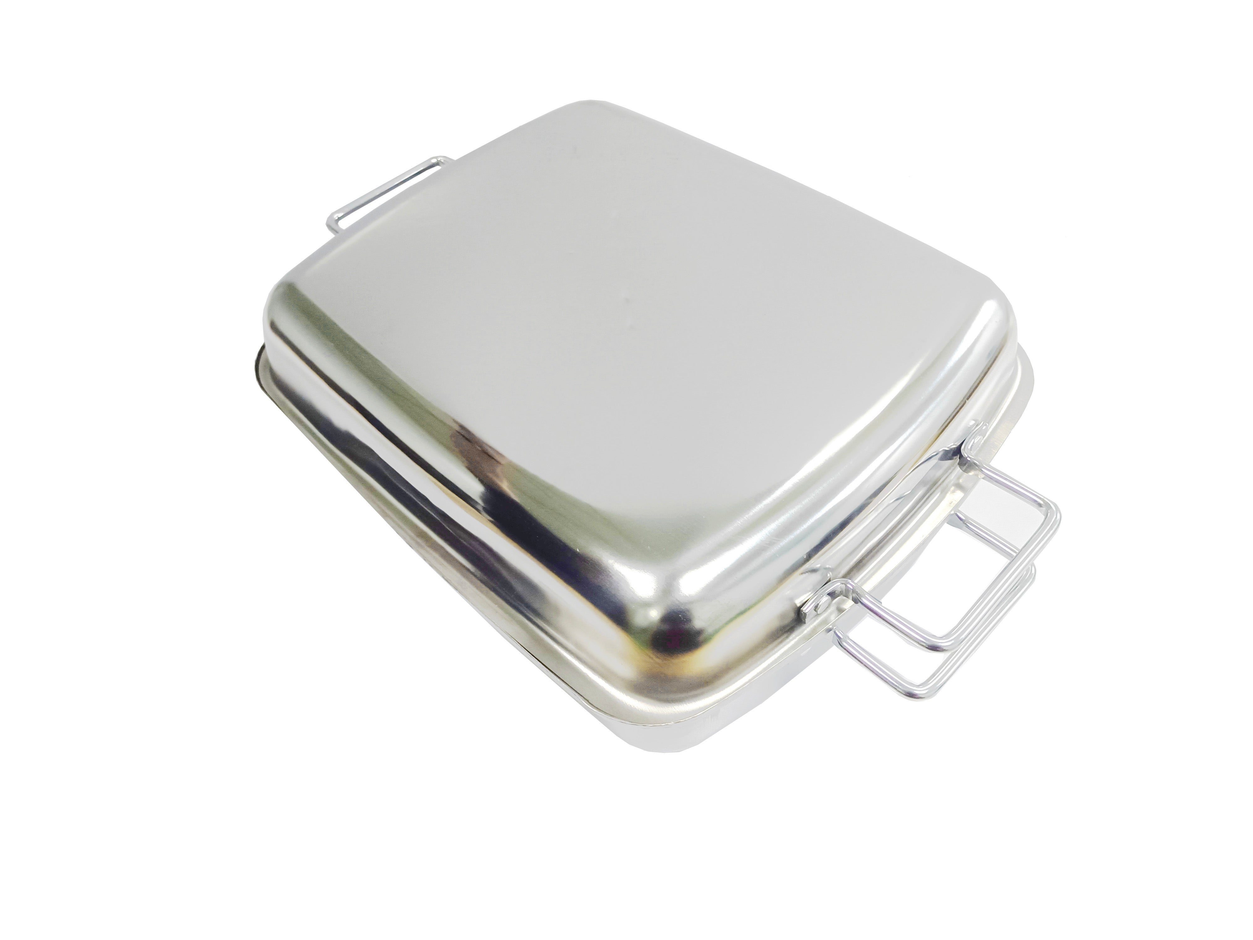 Afritrail Stainless Steel Large Double Roaster