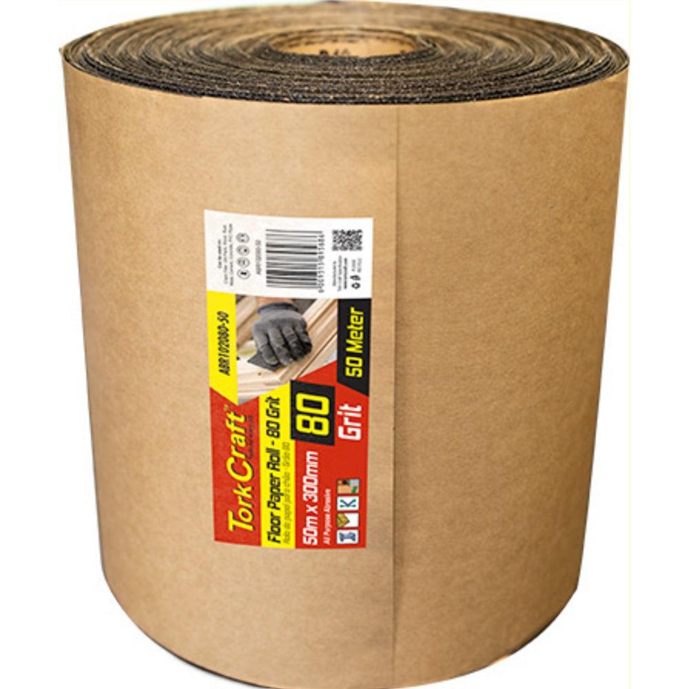 Floor Paper Roll 300 Mm X 50 M 80 Grit - Livestainable.co.za