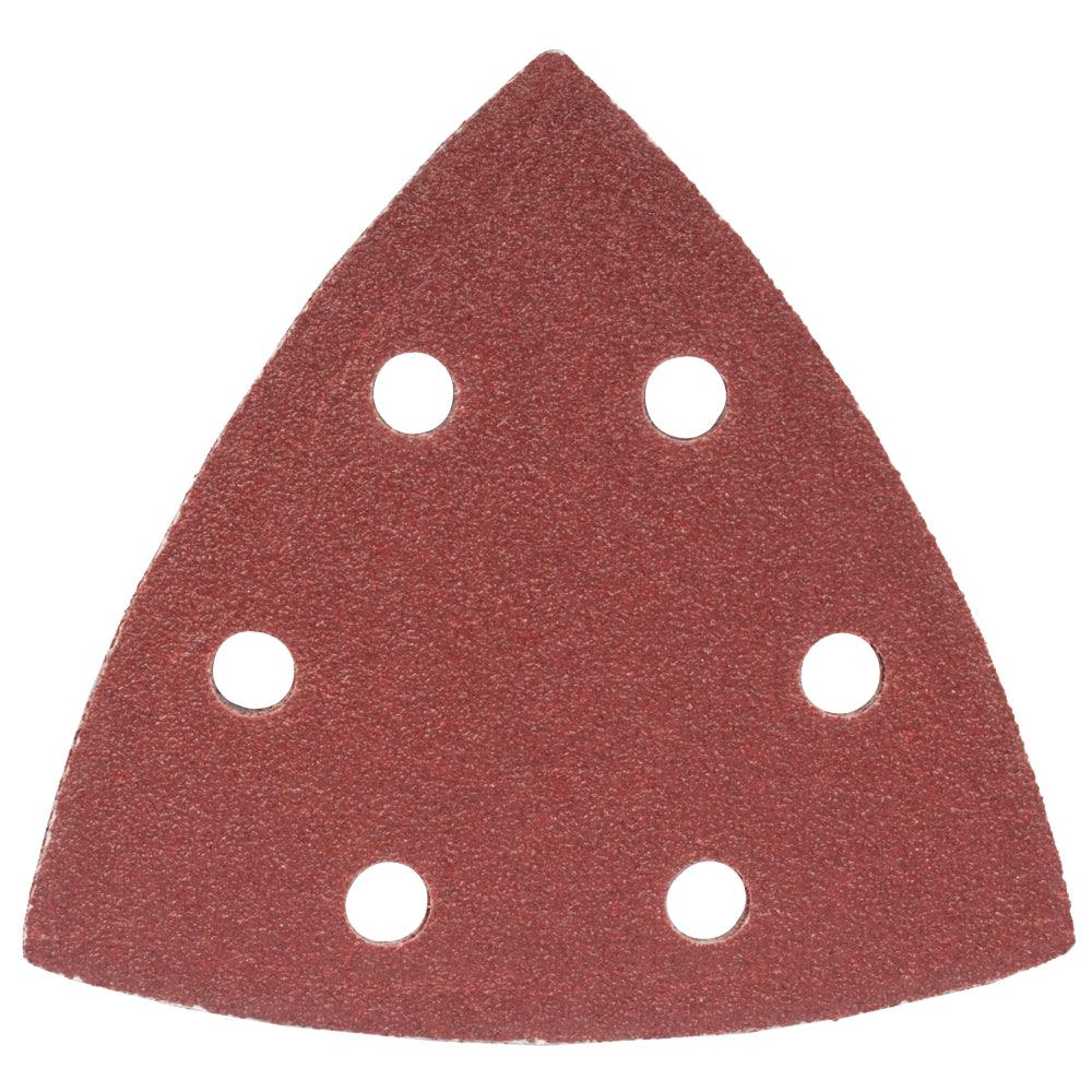 Sanding Triangle Sheet 80 Grit 94 X94 X94 Mm 5/Pack W/Holes Hook & Loop - Livestainable.co.za