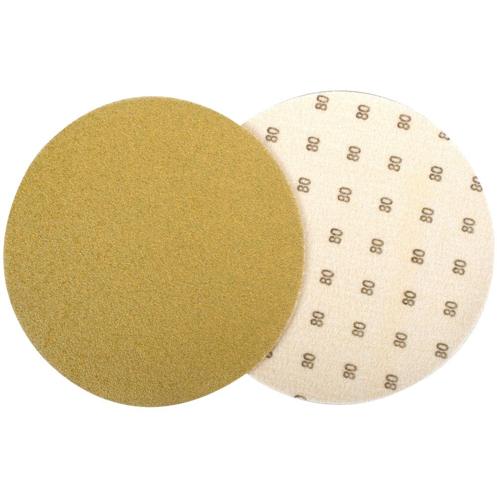 Gold Disc (50 Pieces) 80 Grit 150 Mm Without Hole Hook And Loop - Livestainable.co.za