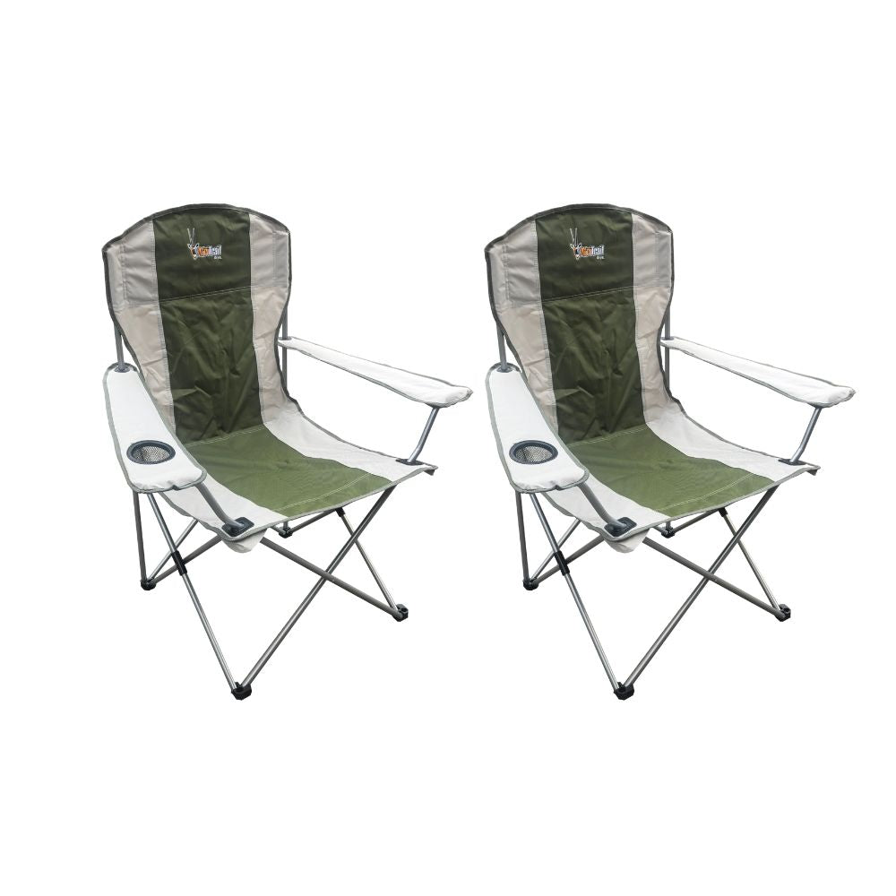 Afritrail Afri Trail Oryx Deluxe Folding Armchairs ?Green (2 Pack)