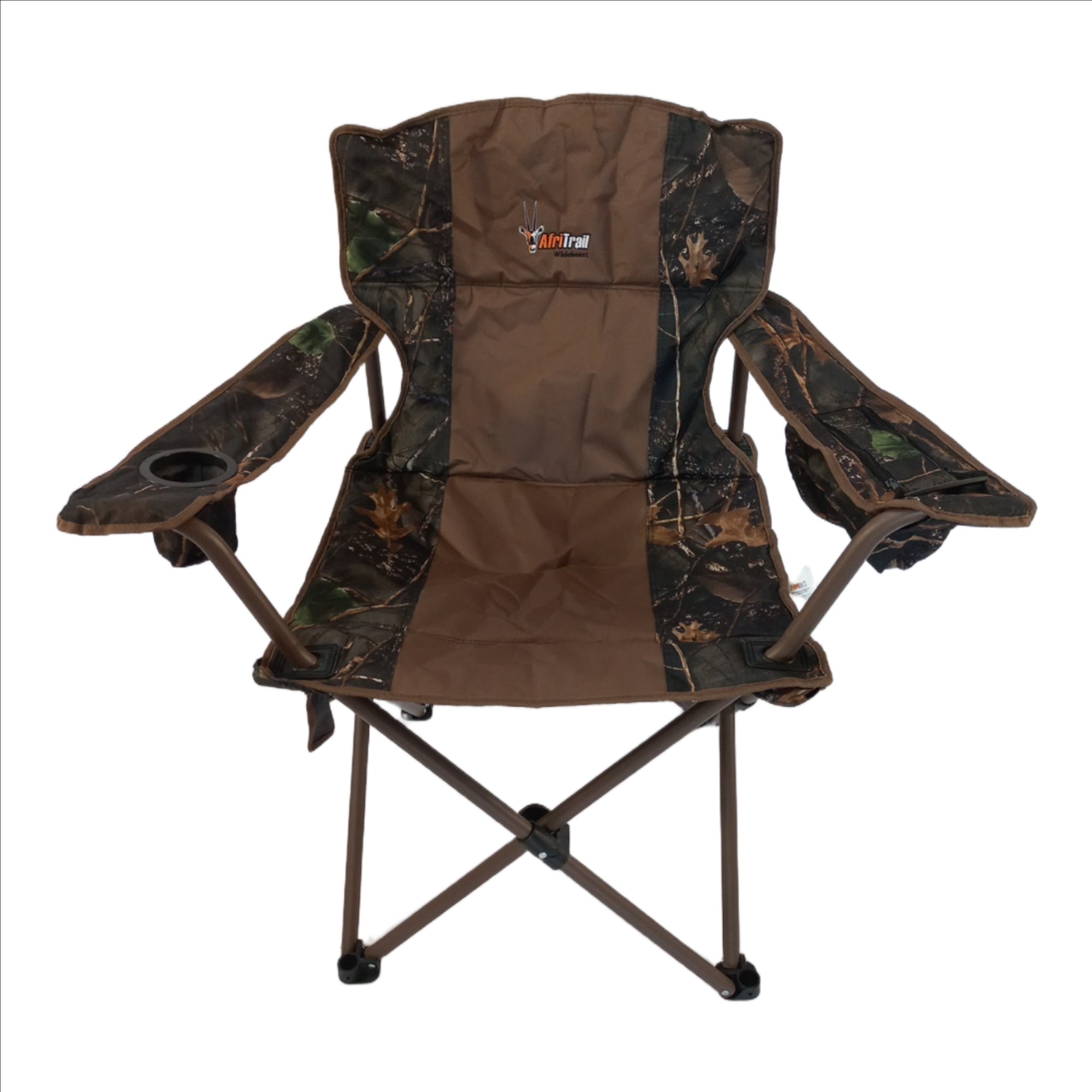 Afritrail Wildebeest Camo Padded Chair With Cooler Bag 150kg