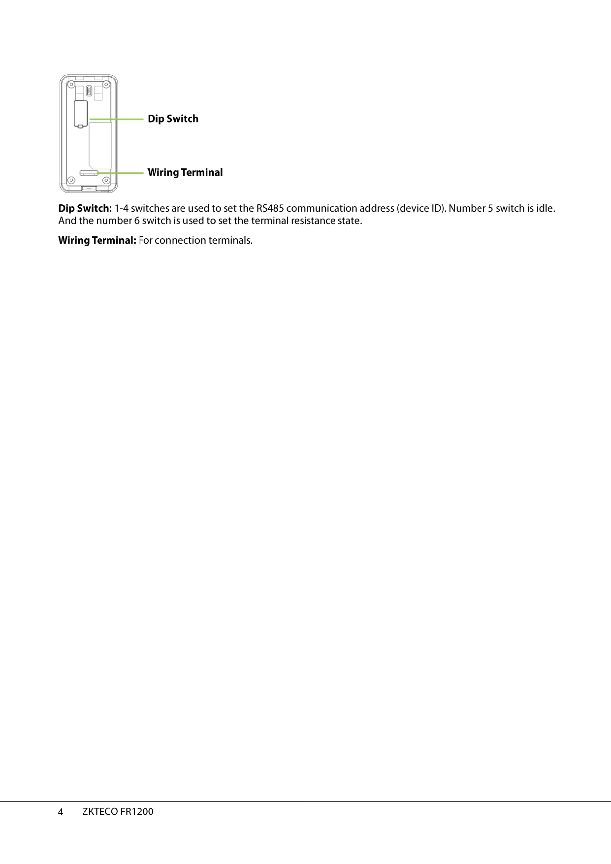 ZK Outdoor Slave Biometric Reader