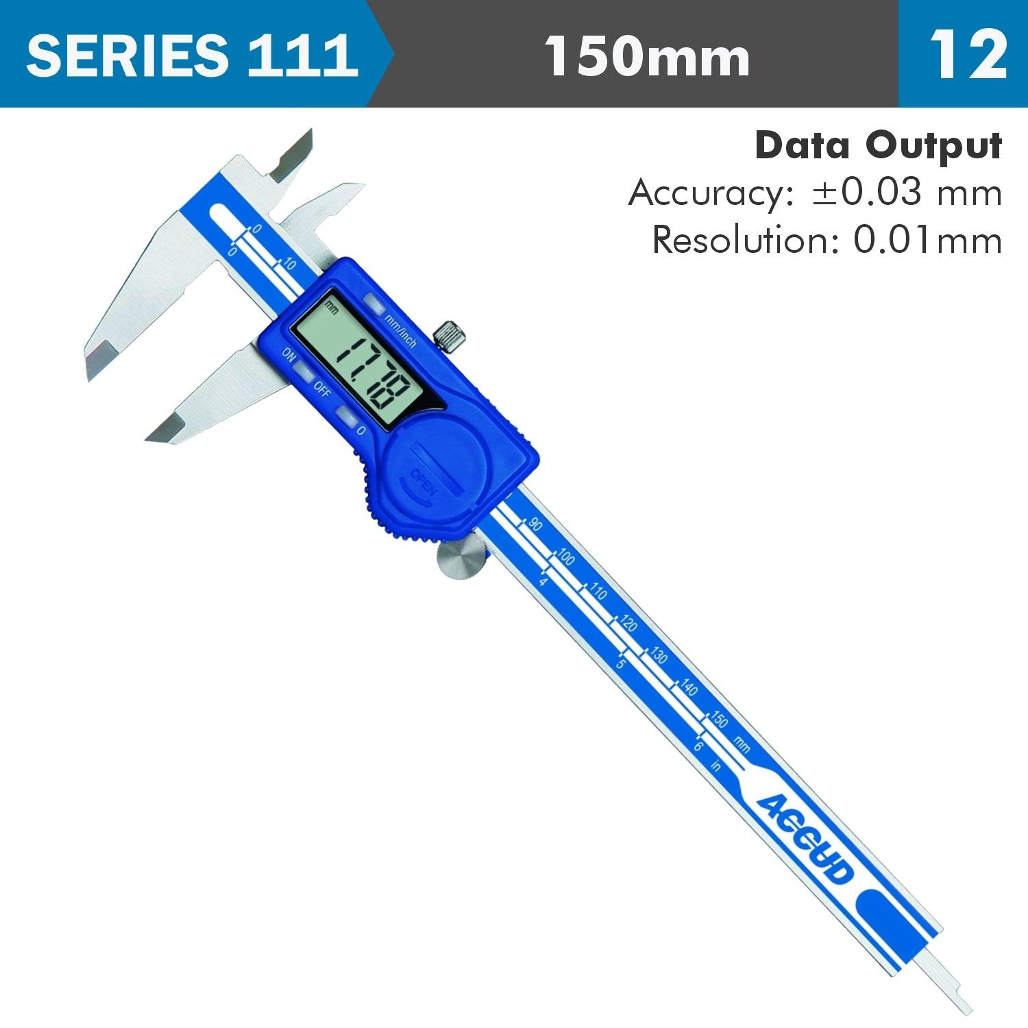 Dig. Caliper 150 Mm 0.03 Mm Acc. S/Steel 0.01 Mm Res. - Livestainable.co.za