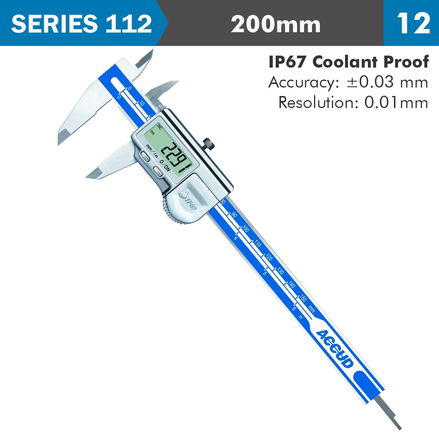 Dig. Caliper 200 Mm 0.03 Mm Acc. Ip67 Level 0.01 Mm Res. - Livestainable.co.za