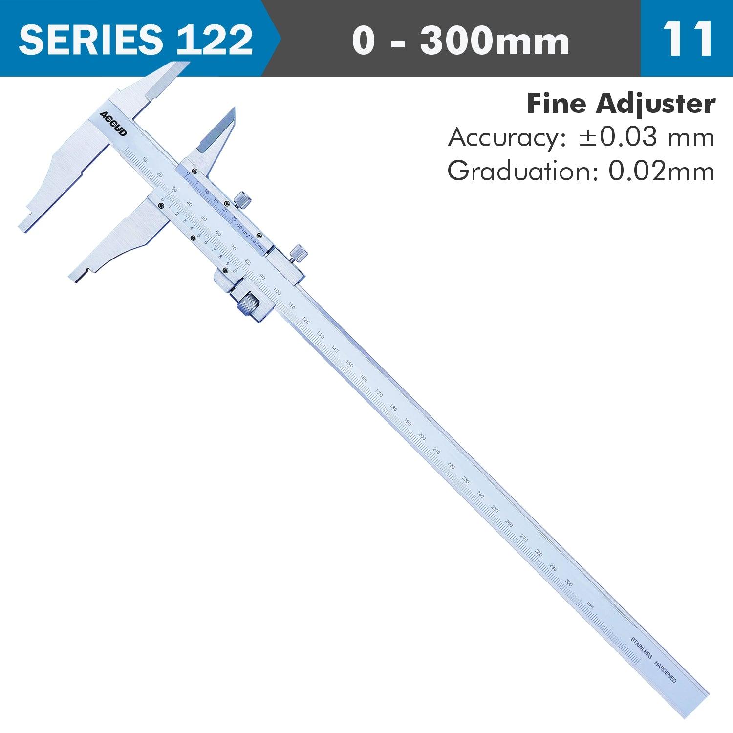 Vernier Caliper 300 Mm 0.03 Mm Acc. Fine Adj. 0.02 Mm Grad. S/Steel - Livestainable.co.za