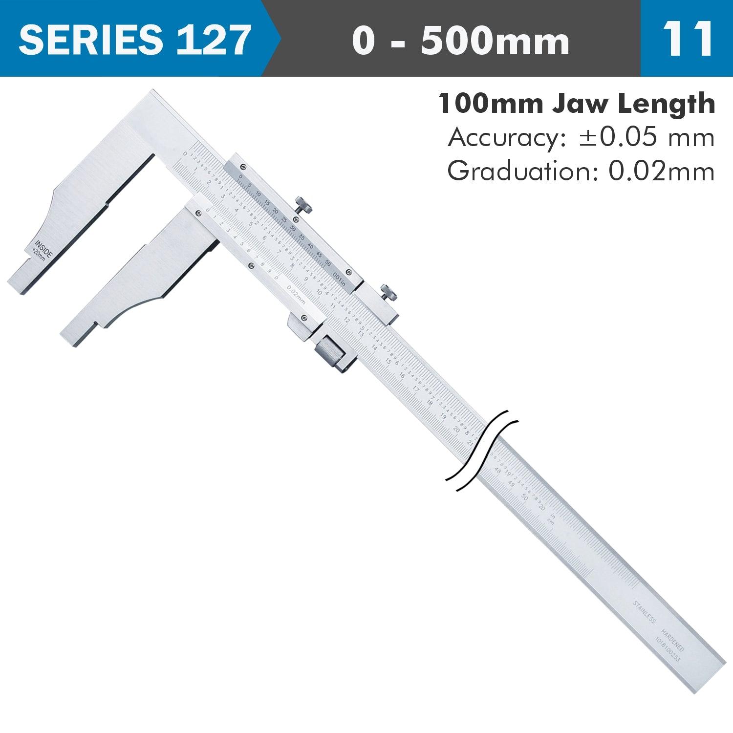 Vernier Caliper 500 Mm 0.05 Mm Acc. 100 Mm 0.02 Mm Grad S/Steel - Livestainable.co.za