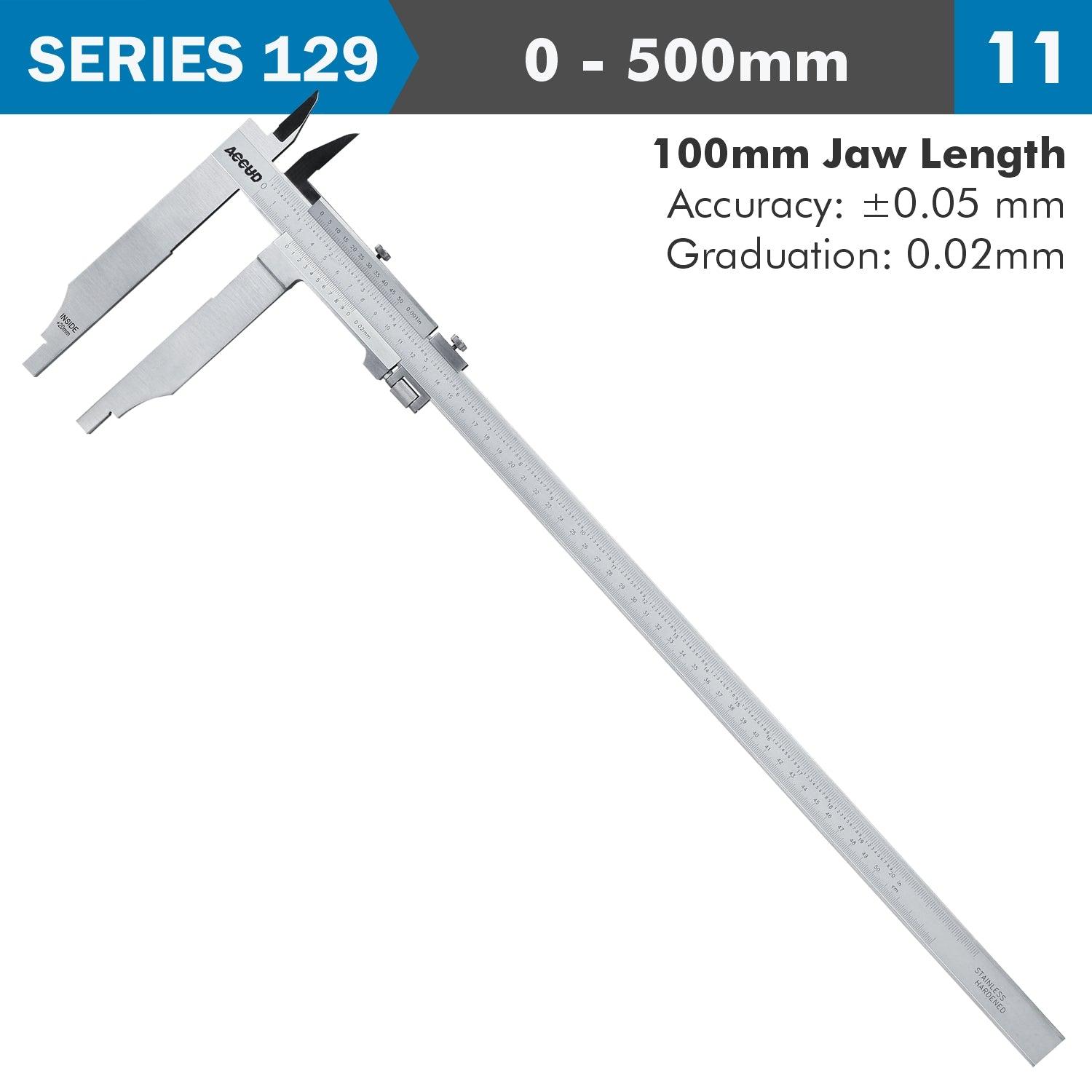 Vernier Caliper 500 Mm 0.05 Mm Acc. 100 Mm 0.02 Mm Grad S/Steel - Livestainable.co.za