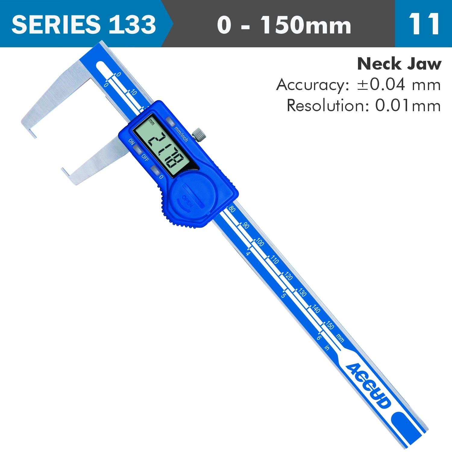 Dig. Caliper 150 Mm 0.04 Mm Acc. Outside Neck 0.01 Mm Res. S/Steel - Livestainable.co.za