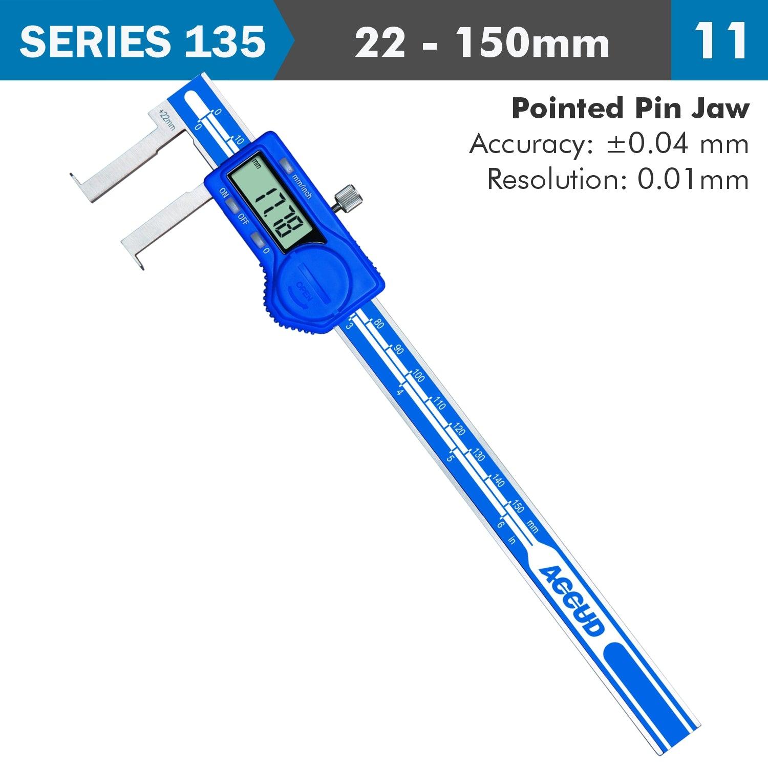 Dig. Caliper 22 150 Mm 0.04 Mm Acc. Inside Neck 0.01 Mm Res. S/Steel - Livestainable.co.za