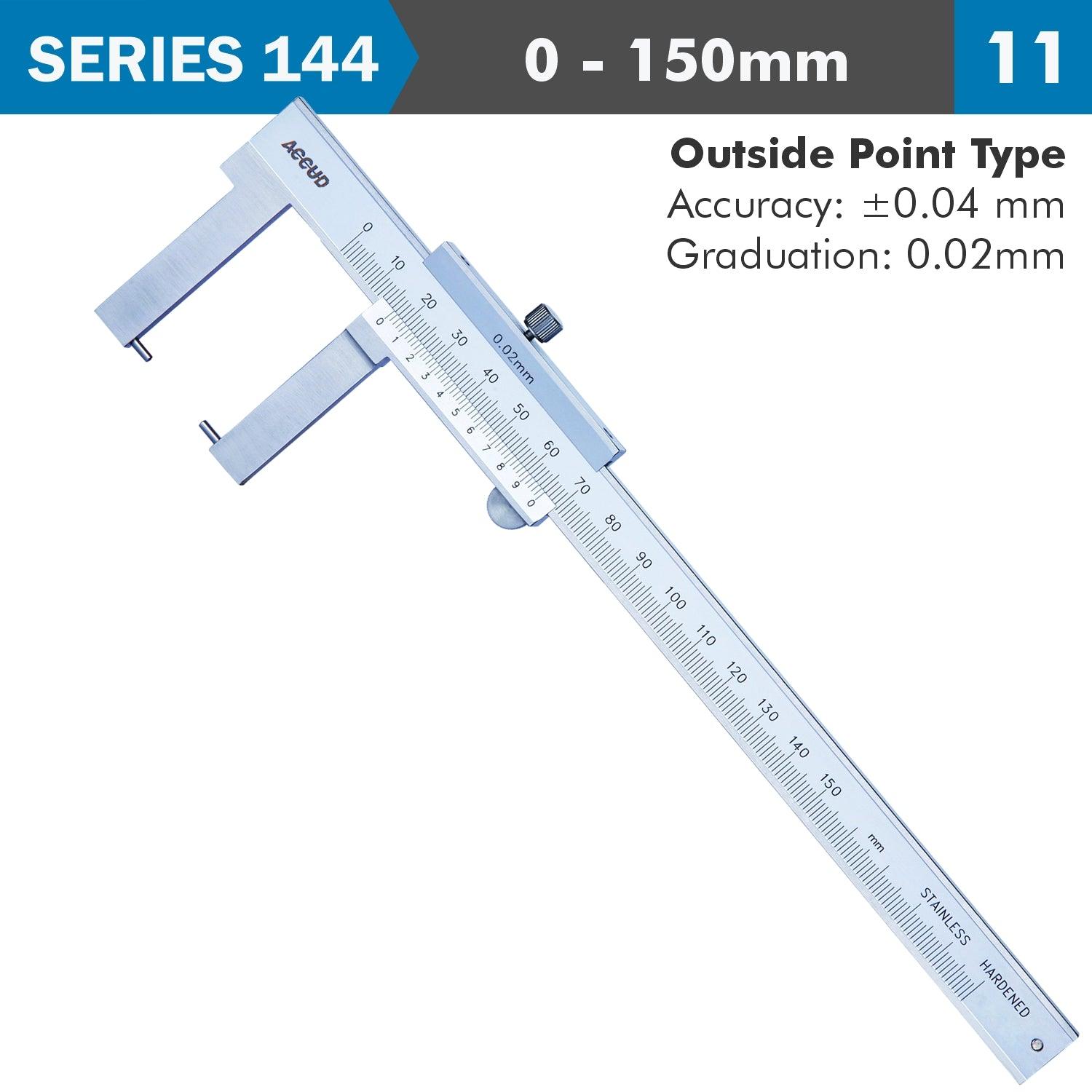 Vernier Caliper 150 Mm 0.04 Mm Acc. Outside Point 0.02 Mm Grad. S/Steel - Livestainable.co.za