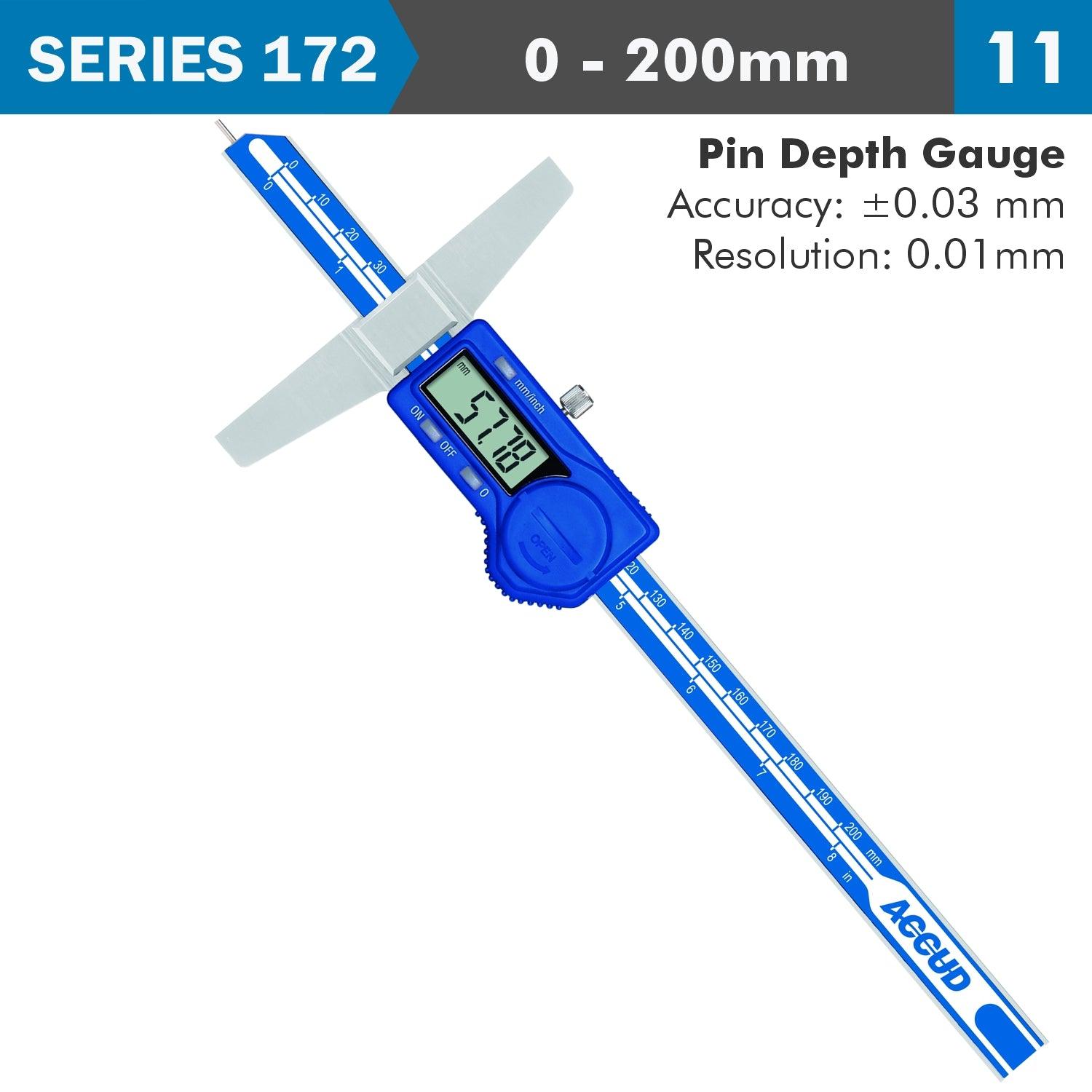 Dig. Caliper 200 Mm 0.03 Mm Acc. Pin Depth 0.01 Mm Res. S/Steel - Livestainable.co.za