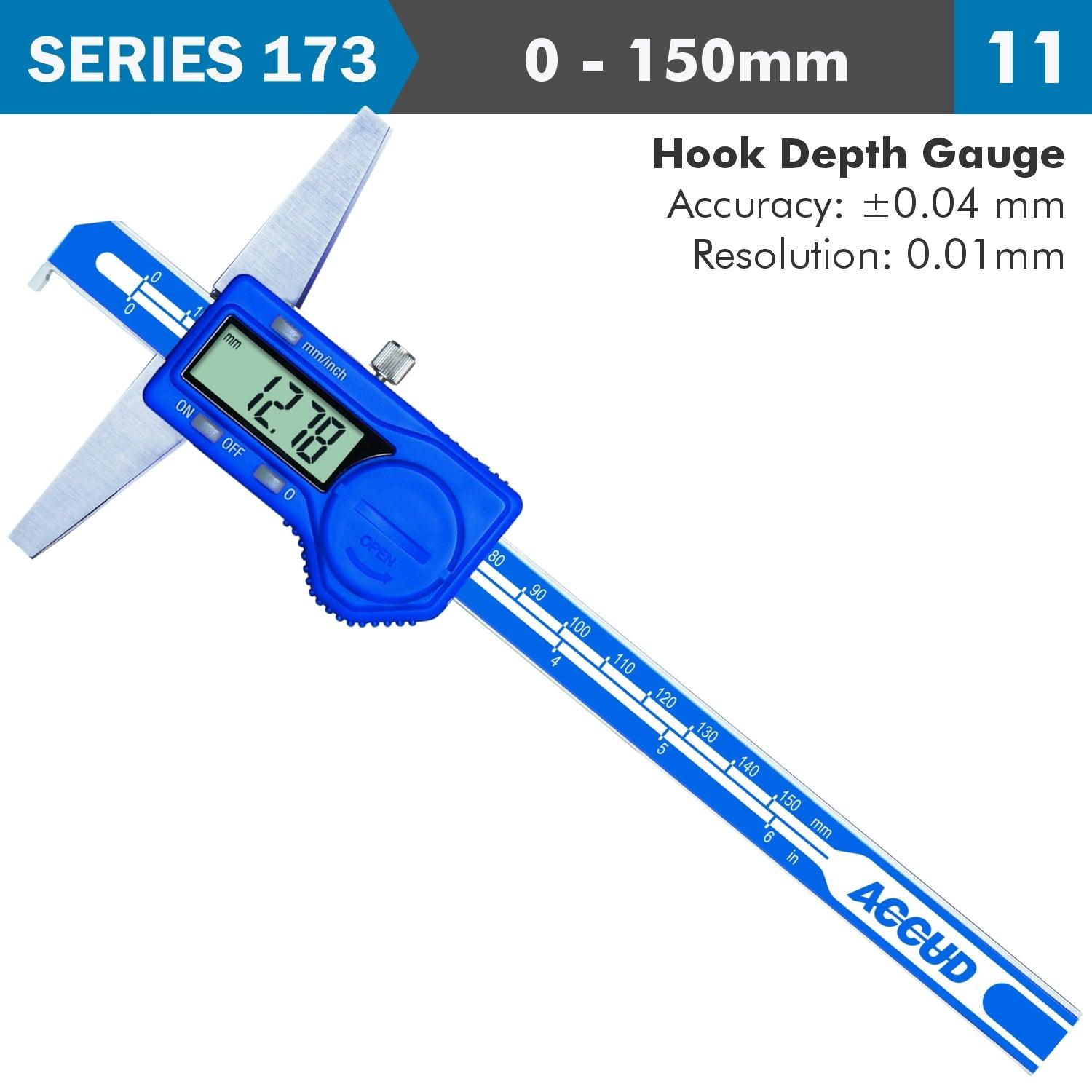 Dig. Caliper 150 Mm 0.04 Mm Acc. Hook Depth 0.01 Mm Res. S/Steel - Livestainable.co.za