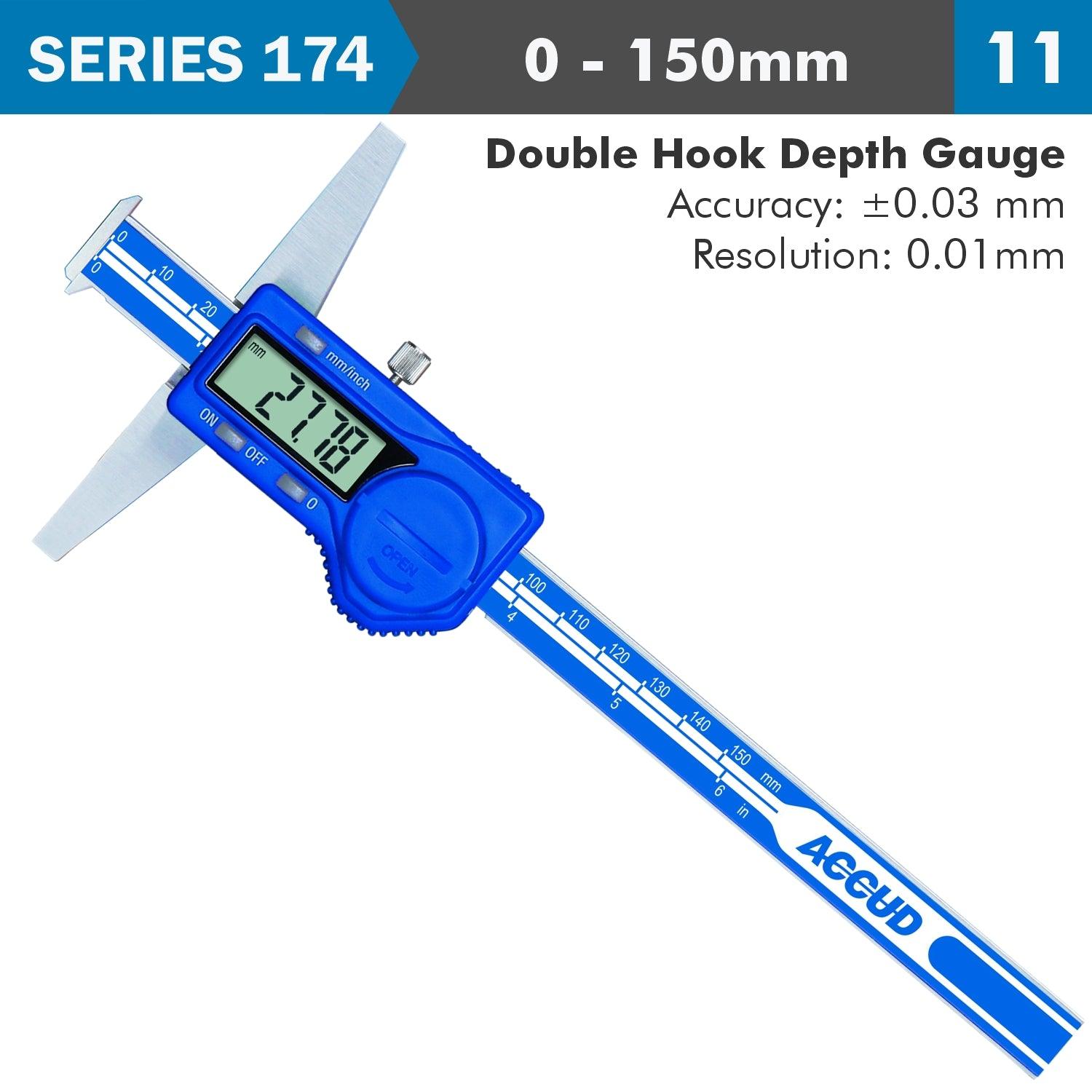 Dig. Caliper 150 Mm 0.03 Mm Acc. Double Hook Depth 0.01 Mm Res. S/Steel - Livestainable.co.za