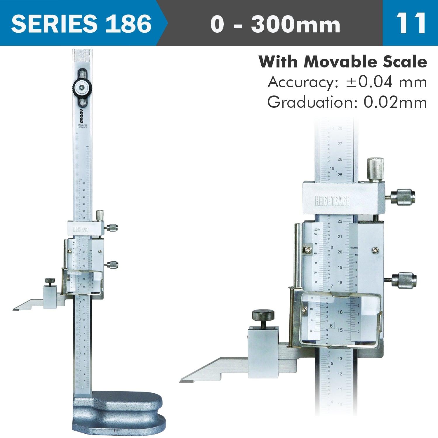 Vernier Height Gauge 300 Mm 0.05 Mm Acc. 0.02 Mm Grad. S/Steel - Livestainable.co.za