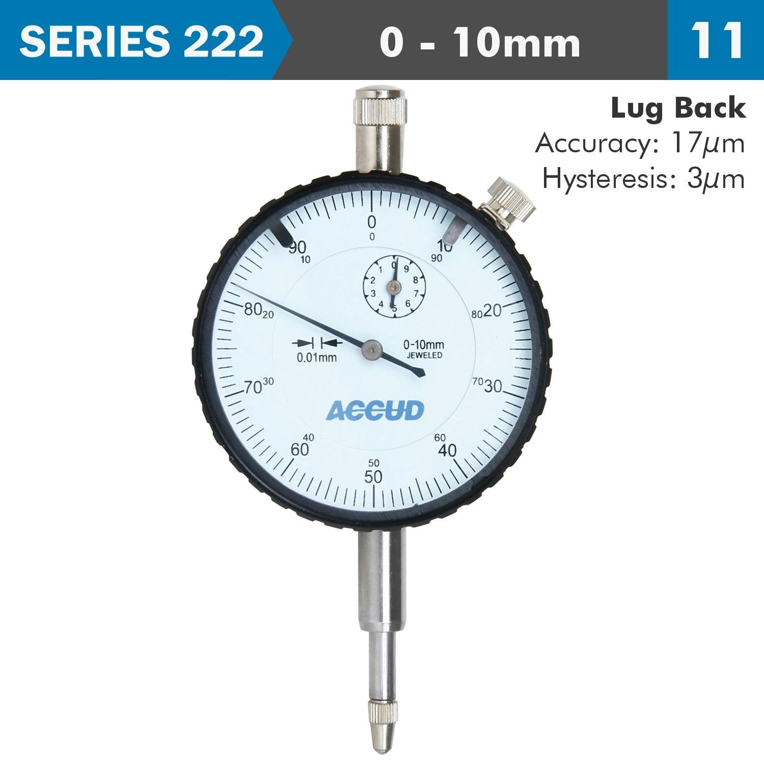 Dial Indicator 10 Mm 0.01 Mm Grad. Lug Back - Livestainable.co.za