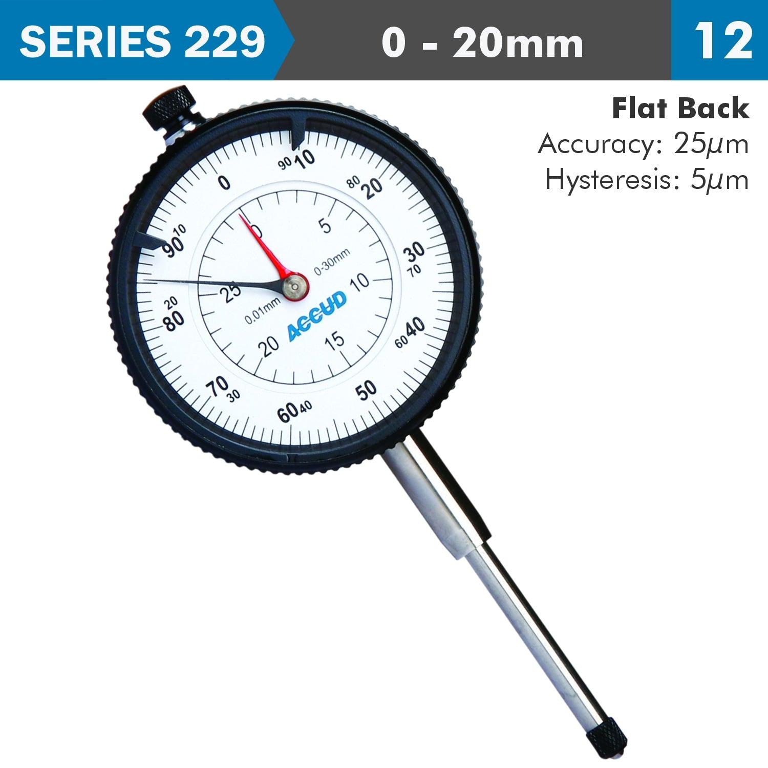 Dial Indicator Flat Back 20 Mm - Livestainable.co.za