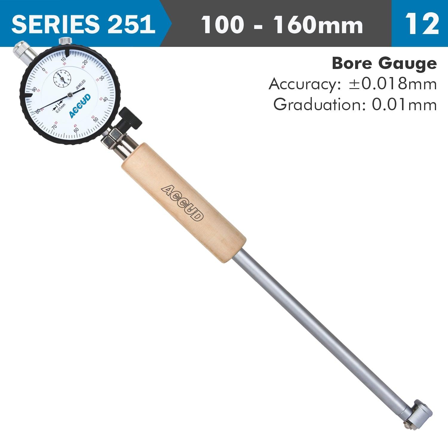 Dial Bore Gauge 100 160 Mm 0.018 Mm Acc. 0.001 Mm Grad. - Livestainable.co.za