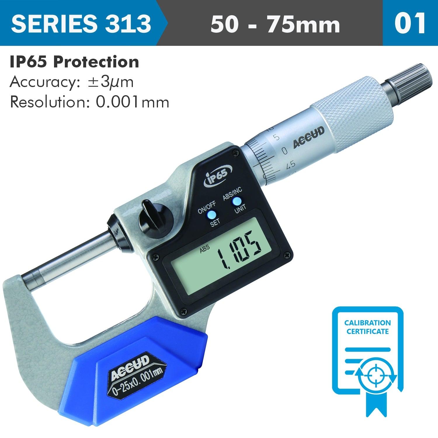 Accud Digital Outside Micrometer.Ip65. 5 - Livestainable.co.za