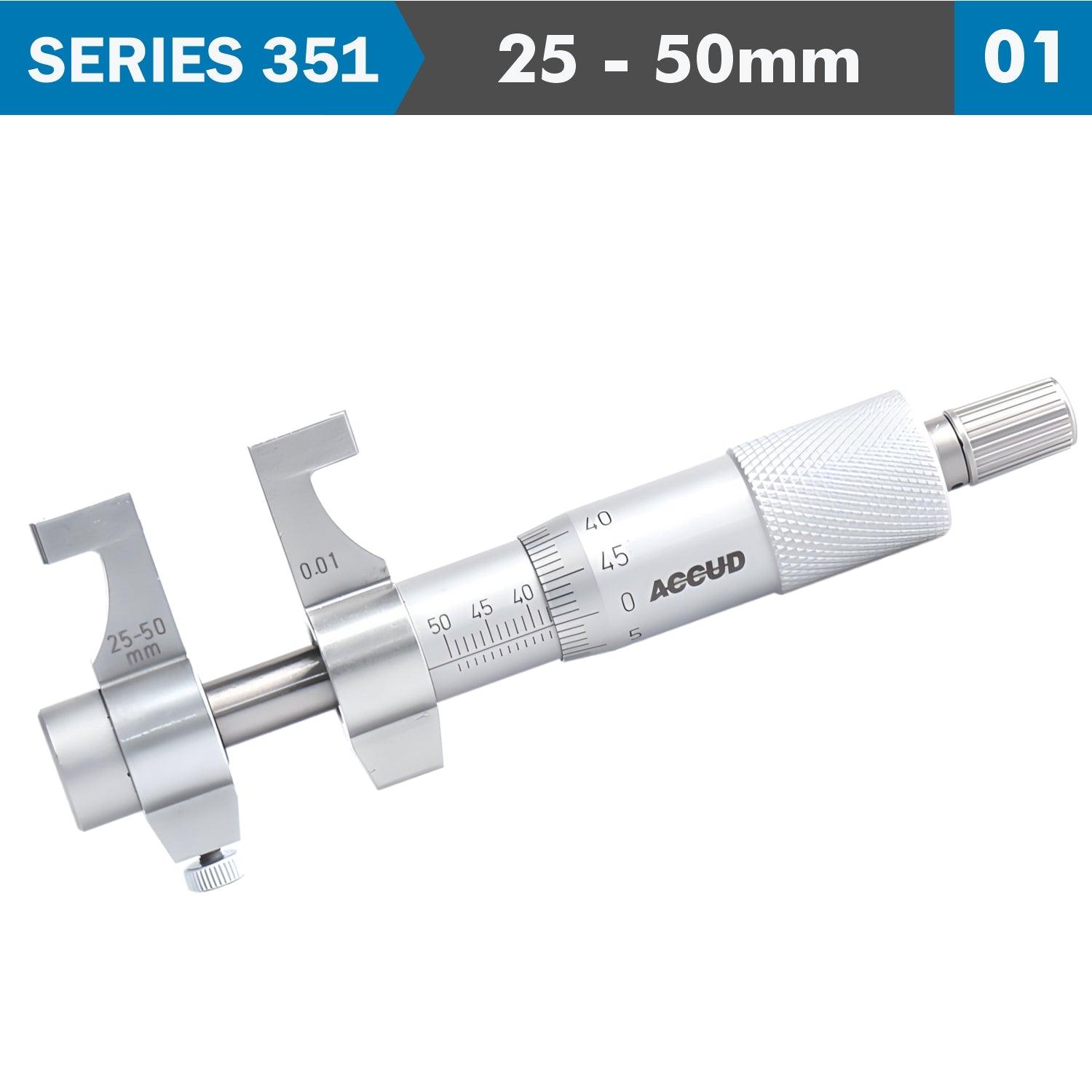 Inside Micrometer 25 50 Mm With Setting Ring 0.008 Mm Acc. 0.01 Mm Grad. - Livestainable.co.za