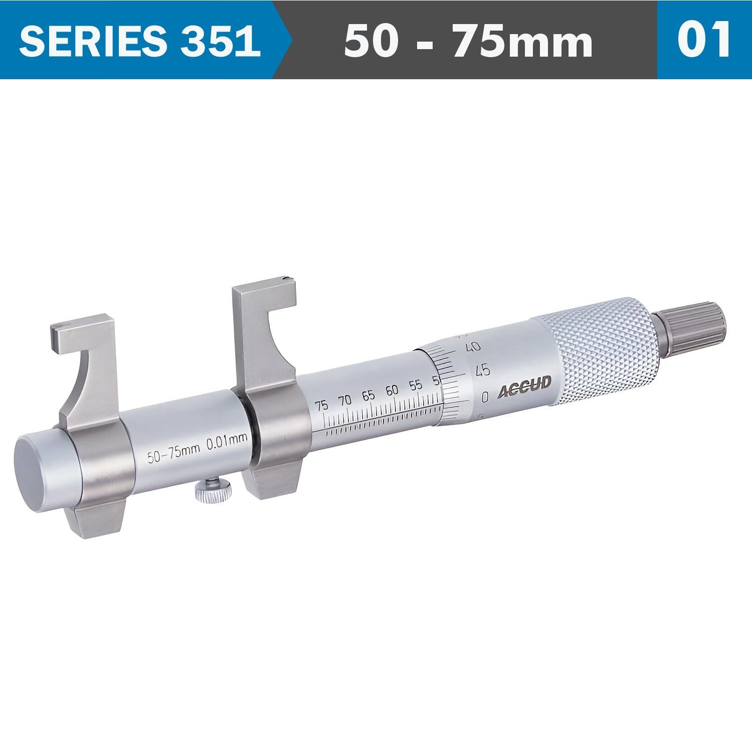 Inside Micrometer 50 75 Mm Without Setting Ring 0.009 Mm Acc. 0.01 Mm Gra - Livestainable.co.za