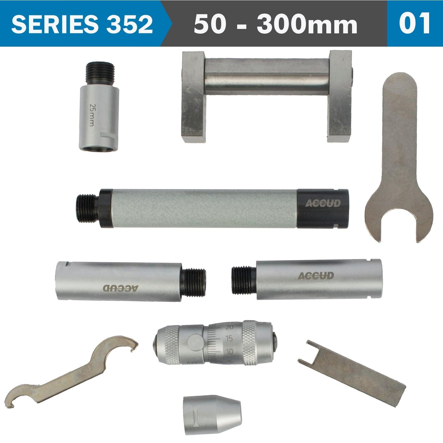 Tubular Inside Micrometer 50 300 Mm 0.01 Mm Grad. Extension Rods: 13, 25 - Livestainable.co.za