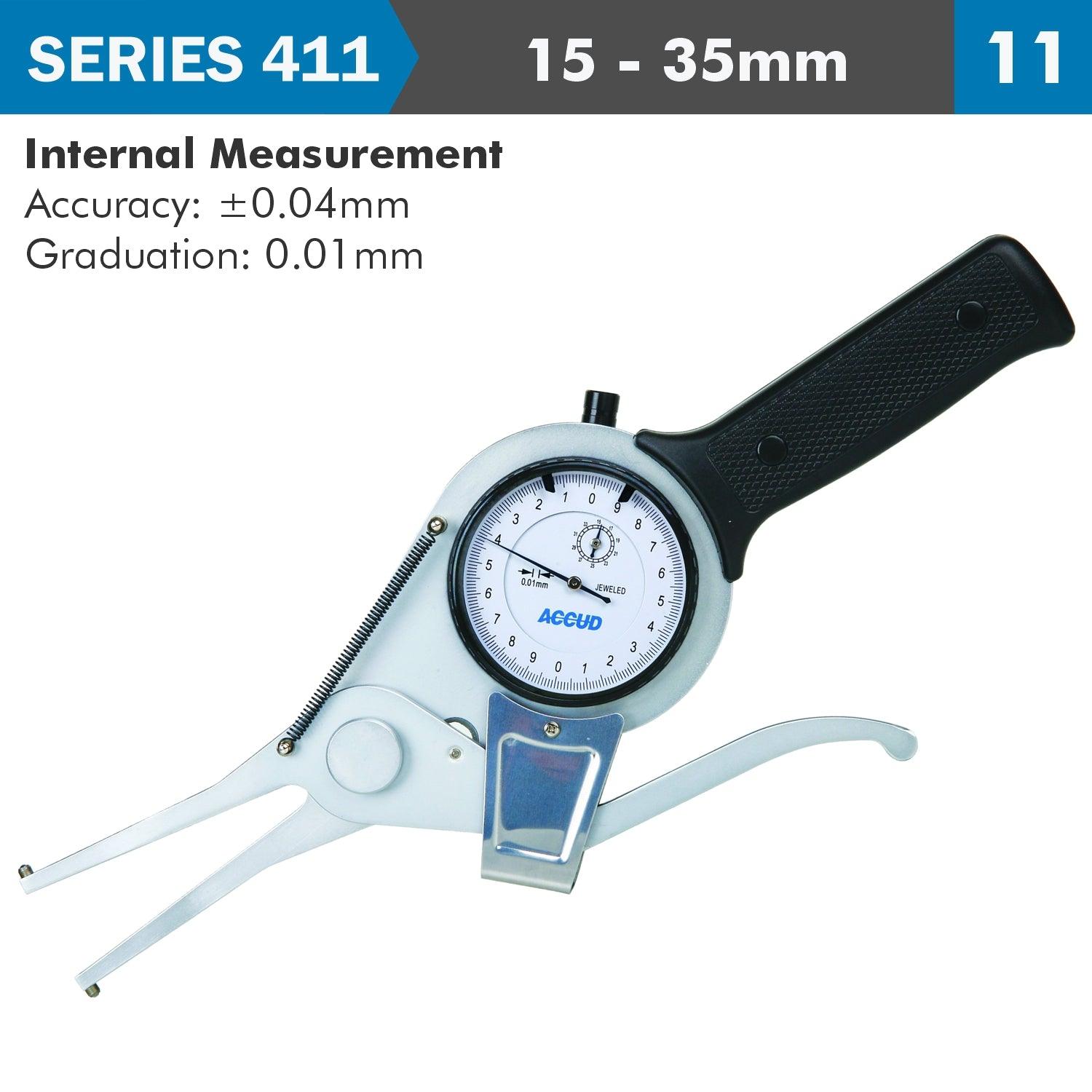 Int. Dial Caliper Gauge 15 35 Mm 0.04 Mm Acc. 0.01 Mm Grad. Jaw Length 50 - Livestainable.co.za